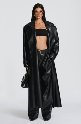Bridget Trench Coat - Black - glavon