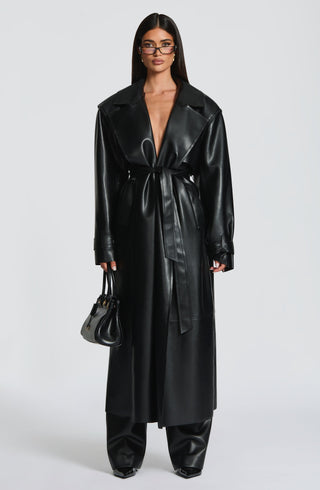 Bridget Trench Coat - Black - glavon