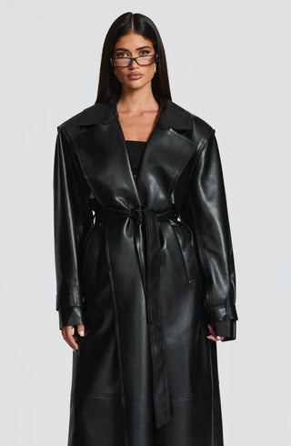 Bridget Trench Coat - Black - glavon