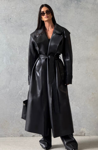 Bridget Trench Coat - Black - glavon