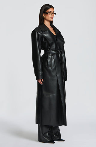 Bridget Trench Coat - Black - glavon