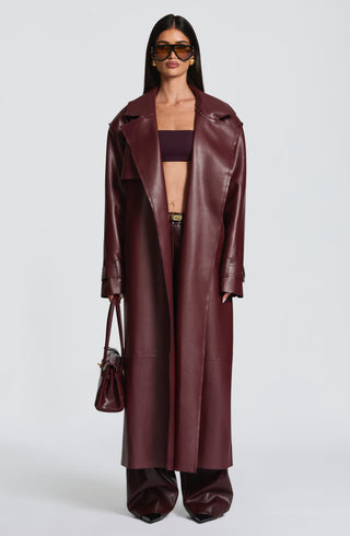 Bridget Trench Coat - Plum - glavon