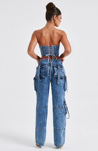 Brooklyn Cargo Pant - Dark Wash - glavon