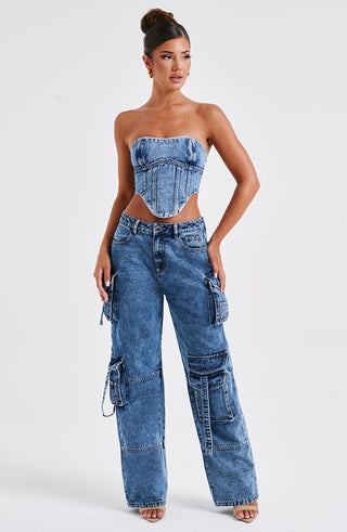Brooklyn Cargo Pant - Dark Wash - glavon
