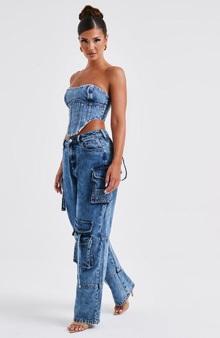 Brooklyn Cargo Pant - Dark Wash - glavon