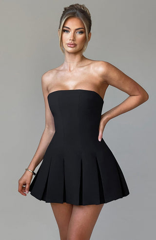 Bryony Mini Dress - Black - glavon