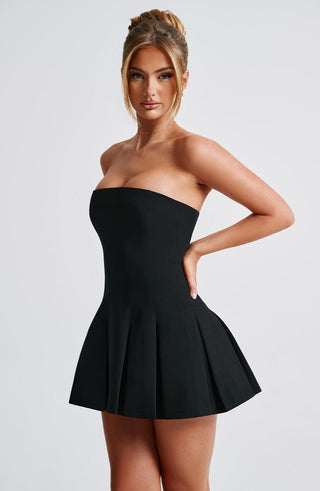 Bryony Mini Dress - Black - glavon