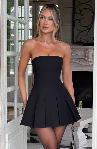 Bryony Mini Dress - Black - glavon