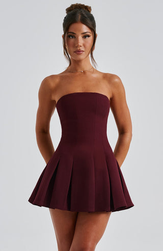 Bryony Mini Dress - Cherry Lacquer - glavon