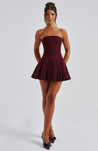 Bryony Mini Dress - Cherry Lacquer - glavon