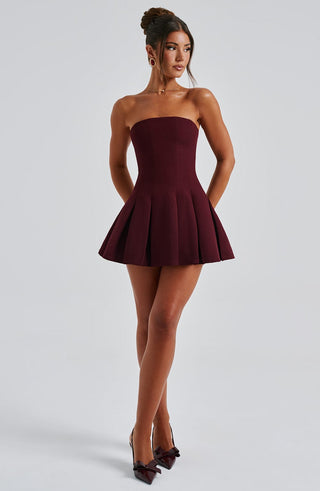 Bryony Mini Dress - Cherry Lacquer - glavon