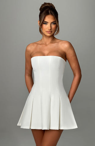 Bryony Mini Dress - Ivory - glavon