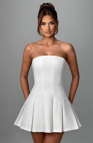 Bryony Mini Dress - Ivory - glavon