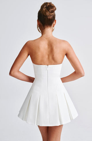 Bryony Mini Dress - Ivory - glavon