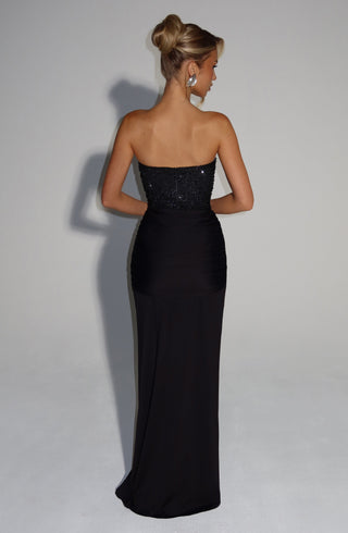 Carina Maxi Dress - Black - glavon