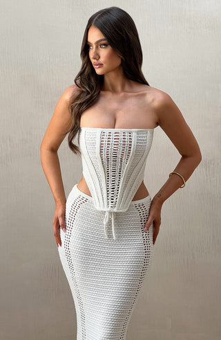 Carly Corset - White - glavon