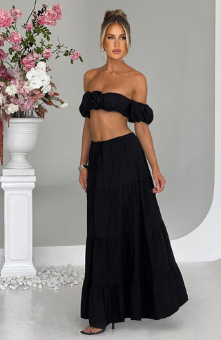 Carmen Maxi Skirt - Black - glavon