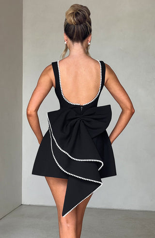 Carrie Mini Dress - Black - glavon