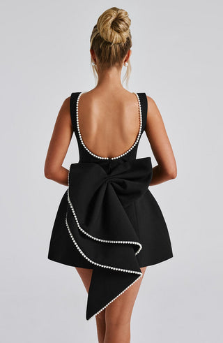 Carrie Mini Dress - Black - glavon