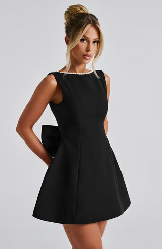 Carrie Mini Dress - Black - glavon