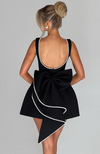 Carrie Mini Dress - Black - glavon