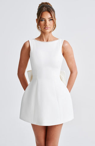 Carrie Mini Dress - Ivory - glavon