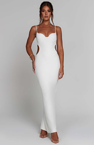 Celine Maxi Dress - White - glavon
