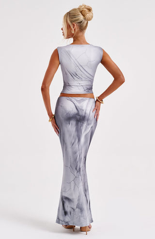 Charmayne Top - Grey Body Print - glavon