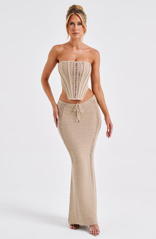 Chayenne Maxi Skirt - Beige - glavon