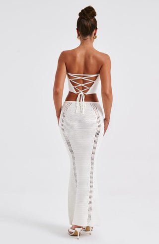 Chayenne Maxi Skirt - White - glavon