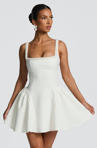 Christie Mini Dress - Ivory - glavon