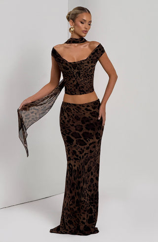 Chrysoula Top - Leopard Print - glavon