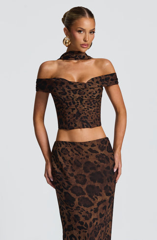 Chrysoula Top - Leopard Print - glavon