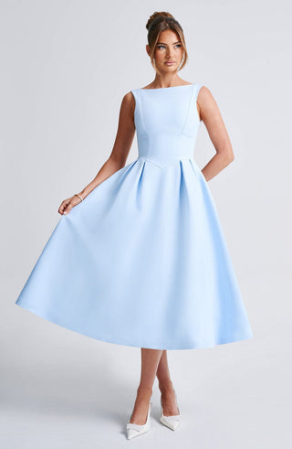 Clarabella Midi Dress - Blue - glavon
