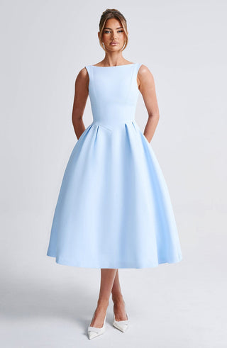 Clarabella Midi Dress - Blue - glavon