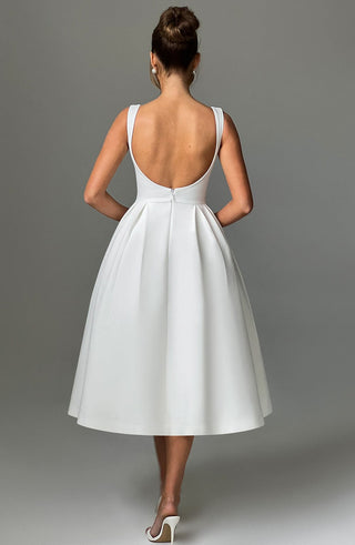 Clarabella Midi Dress - Ivory - glavon