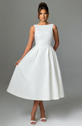 Clarabella Midi Dress - Ivory - glavon