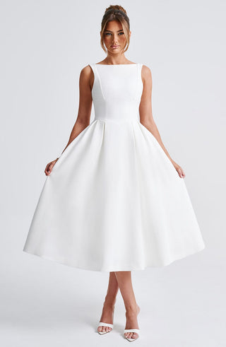 Clarabella Midi Dress - Ivory - glavon