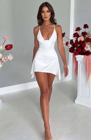 Clarise Mini Dress - Ivory - glavon