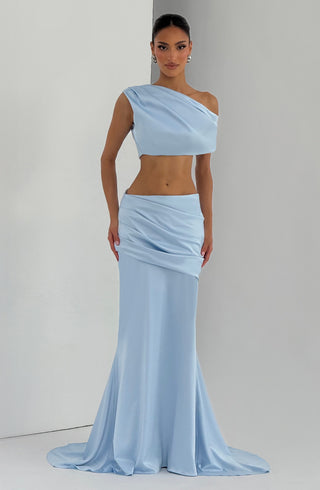 Claudette Maxi Skirt - Glacier Blue - glavon