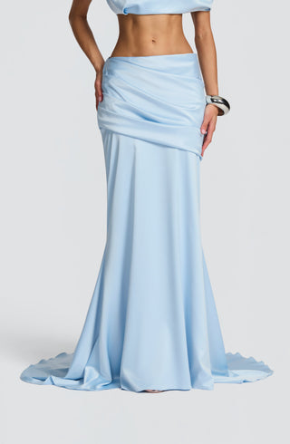 Claudette Maxi Skirt - Glacier Blue - glavon