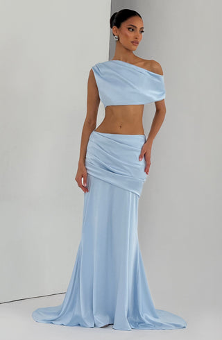 Claudette Maxi Skirt - Glacier Blue - glavon