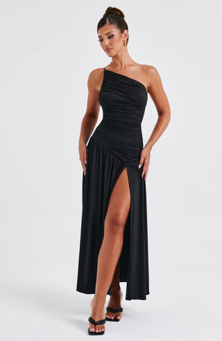 Claudia Maxi Dress - Black - glavon