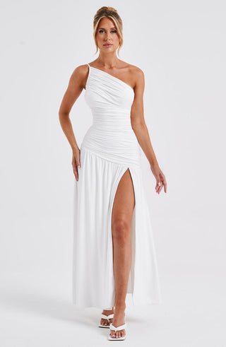 Claudia Maxi Dress - White - glavon