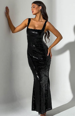 Corinne Maxi Dress - Black - glavon
