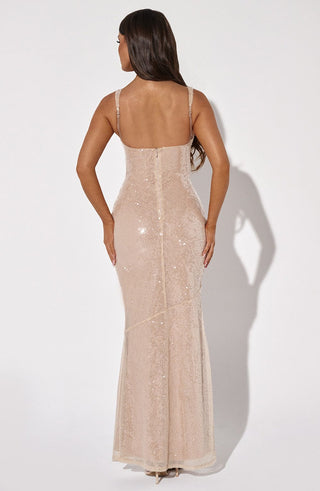 Corinne Maxi Dress - Nude - glavon