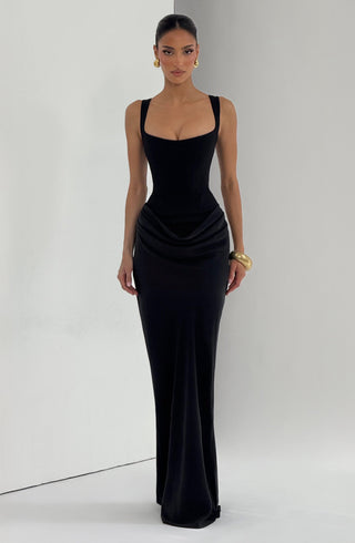 Cornelia Maxi Dress - Black - glavon