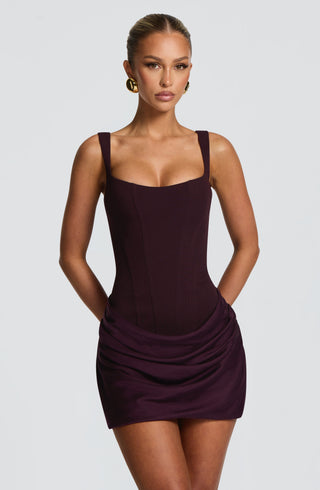 Cornelia Mini Dress - Plum - glavon