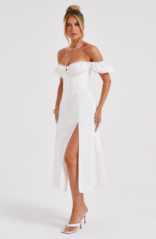 Courtney Midi Dress - Ivory - glavon