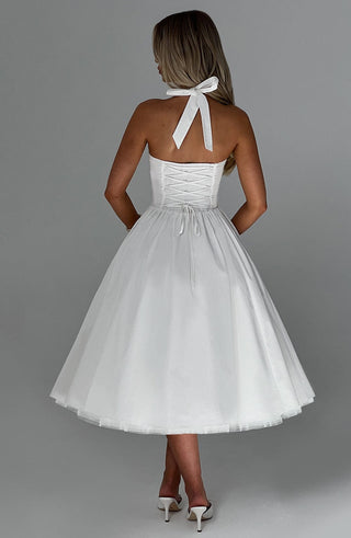 Cressida Midi Dress - Ivory - glavon